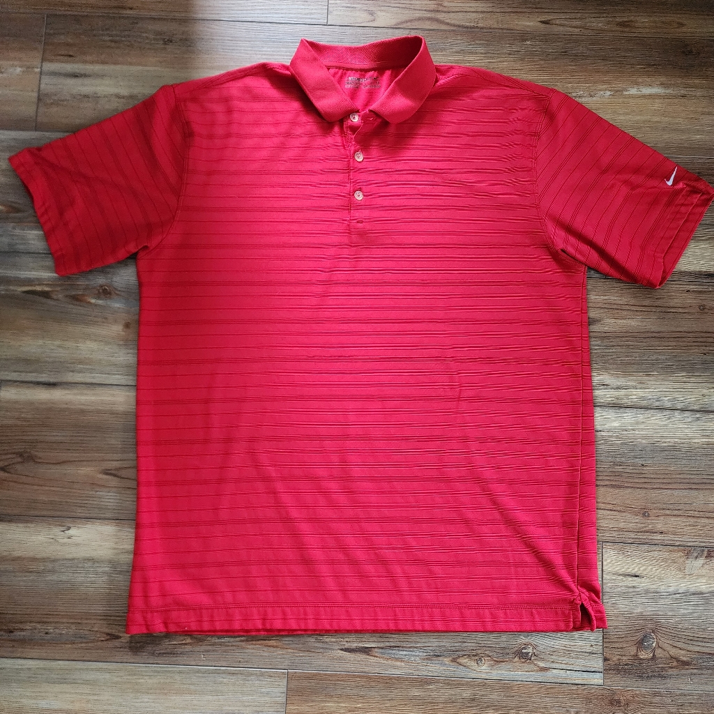 Nike Golf Polo Shirt Mens Xl Fit Red